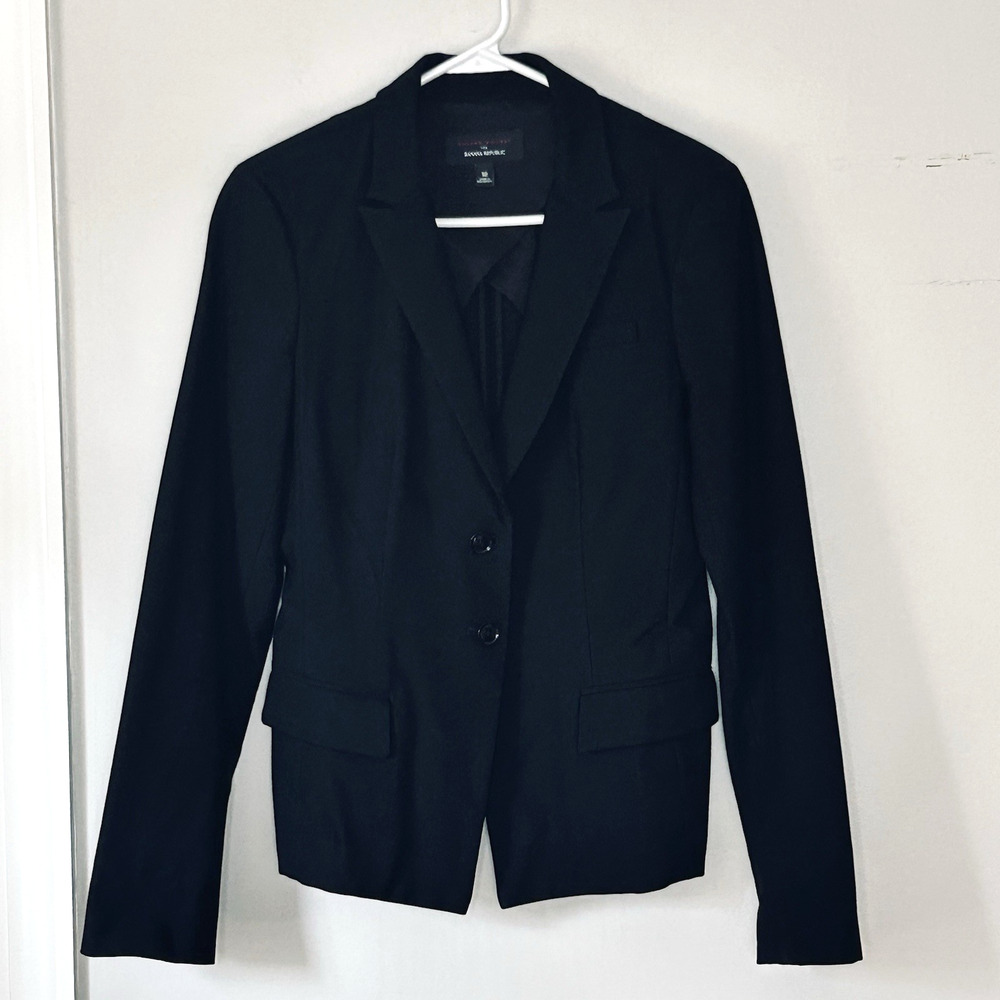 Roland Mouret for Banana Republic Sloan Blazer 12 Black Stretch‎ Office Jacket